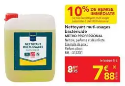 METRO Tous - nettoyant multi-usages bactéricide offre