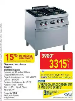 METRO Dim - gamme de cuisson offre