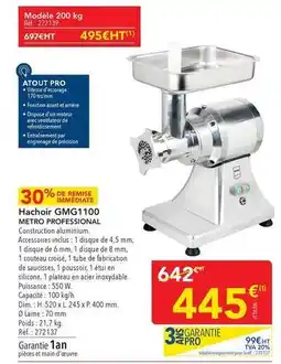 METRO Metro - hachoir gmg1100 offre