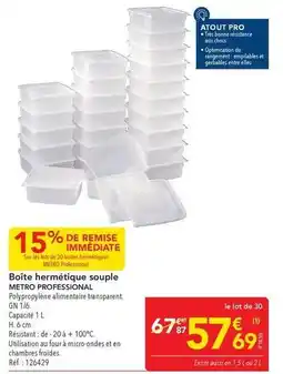 METRO Metro - boîte hermétique souple offre