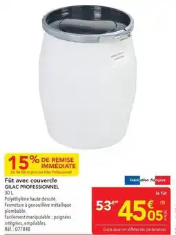 METRO Gilac professionnel - fût avec couvercle glacc professionnel offre