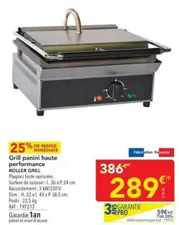METRO Dim - grill panini haute performance offre