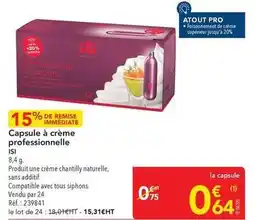 METRO Tous - capsule à créme professionnelle offre