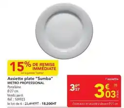 METRO Metro - assiette plate sumba offre