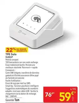 METRO Sumup - tpe solo sumue offre