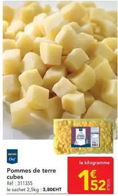 METRO Metro - pommes de terre cubes offre