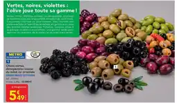 METRO Olives vertes dénoyauté assequier offre