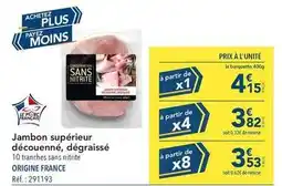 METRO Jambon supérieur découenné, dégraissé offre