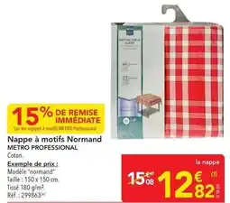 METRO Metro - nappe à motifs normand offre