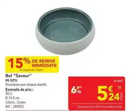 METRO In situ - bol saveur offre