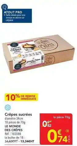 METRO Crêpes sucrées offre