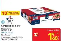 METRO Metro - carpaccio de boeuf offre