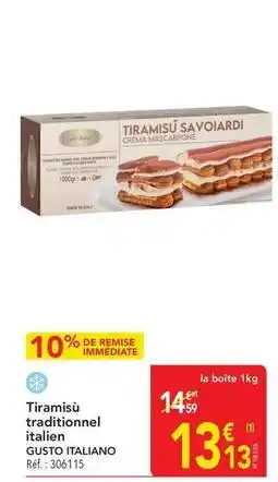 METRO Tiramisu traditionnel italien offre