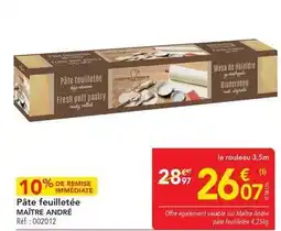 METRO Pâte feuilletée offre
