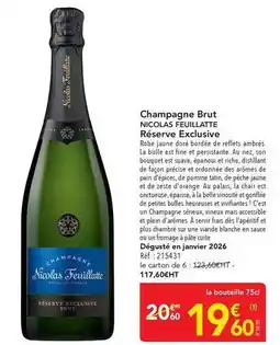 METRO Nicolas feuillatte - champagne brut offre