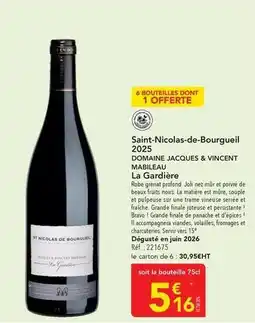 METRO Jacques & vincent mabileau - saint-nicolas-de-bourgueil 2025 domaine offre
