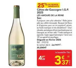 METRO Bien - côtes-de-gascogne i.g.p. 2025 les amours de la reine sec offre