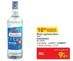 METRO Rhum agricole blanc offre