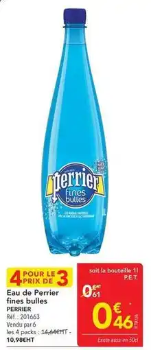 METRO Perrier - eau de fines bulles offre