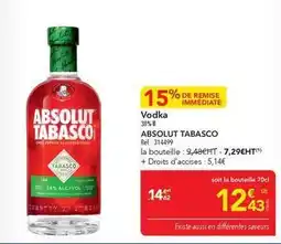 METRO Tabasco - vodka offre