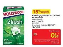 METRO Hollywood - chewing-gum sans sucres avec édulcorants offre
