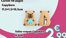 Maxi Bazar Pagès - carnet 48 pages capybara offre