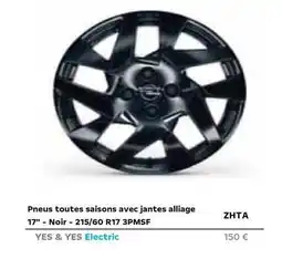 Opel Pneus toutes saisons avec jantes alliance offre