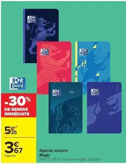 Carrefour Drive OXFORD Agenda scolaire Magic offre