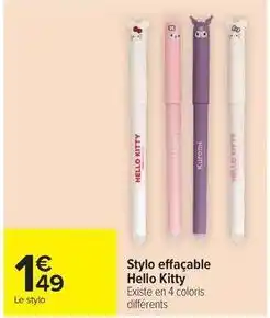 Carrefour Drive Hello kitty - stylo effacable offre