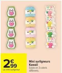 Carrefour Drive Mini surligneurs kawaii offre
