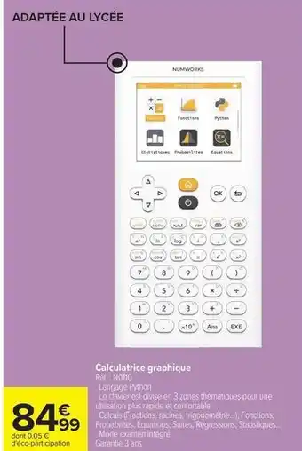 Carrefour Drive Numworks - calculatrice graphique offre