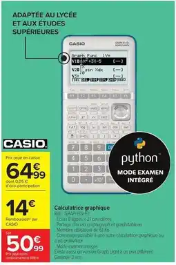 Carrefour Drive Casio - calculatrice graphique offre