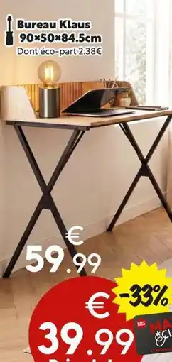 Maxi Bazar Bureau klaus 90x50 84.5cm offre
