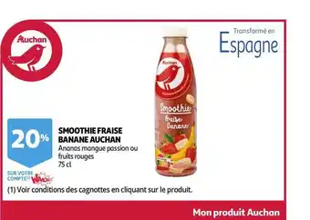 Smoothie Fraise Banane Auchan