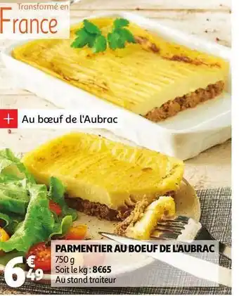 Auchan Direct Parmentier Au Bœuf De L'aubrac offre