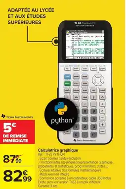 Carrefour Drive TEXAS INSTRUMENTS Calculatrice graphique offre