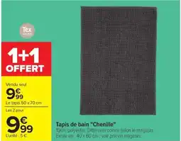 Carrefour Drive Tapis de bain "Chenille" offre
