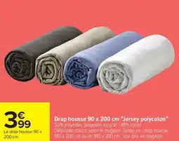 Carrefour Drive Drap housse "Jersey polycoton" offre