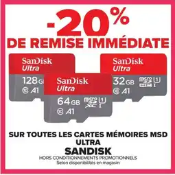 Carrefour Drive SANDISK Sur toutes les cartes mémoires msd offre