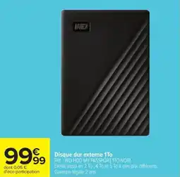 Carrefour Drive Disque dur externe 1To offre
