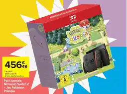 Carrefour Drive Pack console Nintendo Switch 2 + Jeu Pokémon Pokopia offre