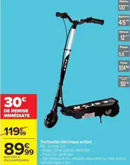Carrefour Drive Trottinette électrique enfant offre