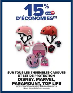 Carrefour Drive Sur tous les ensembles casques et set de protection disney, marvel, paramount, top life offre