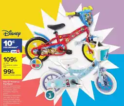 Carrefour Drive Vélo 12" Frozen ou Paw Patrol offre