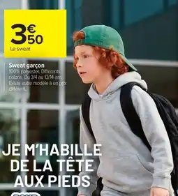 Carrefour Drive Sweat garçon offre