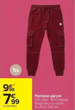 Carrefour Drive Pantalon garçon offre