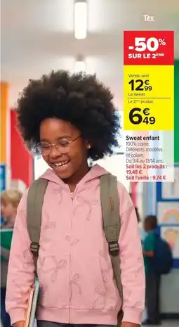 Carrefour Drive Sweat enfant offre