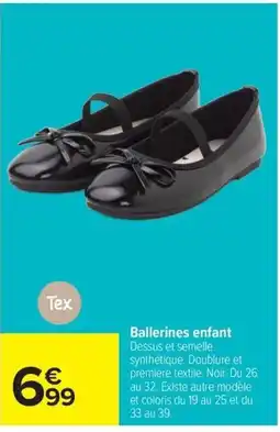 Carrefour Drive Ballerines enfant offre