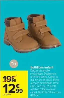Carrefour Drive Bottillons enfant offre