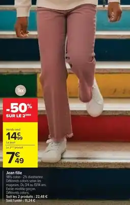 Carrefour Drive Jean fille offre